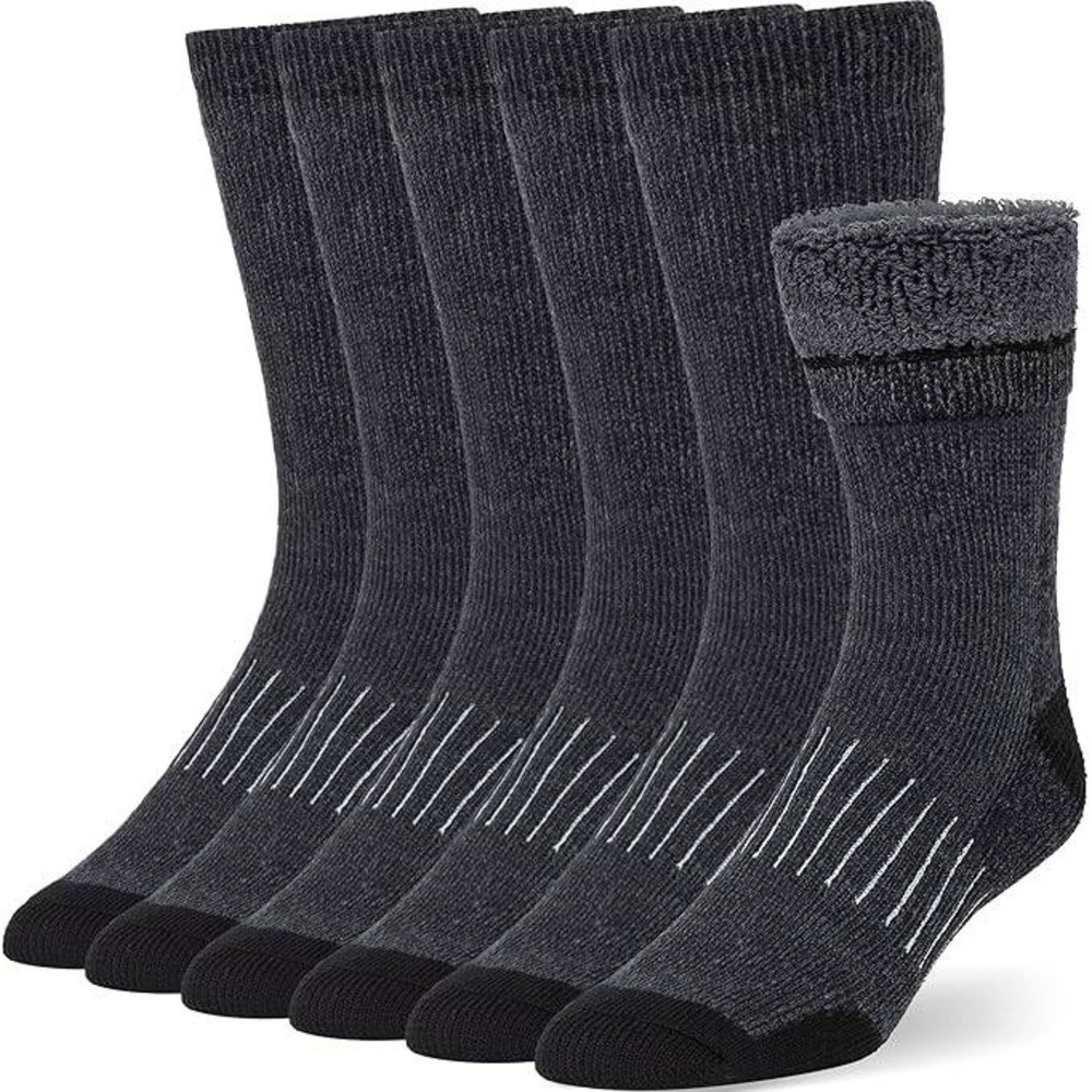 Set of 3 Buttons & Pleats M-L Black Wool Socks for Men & Women Merino